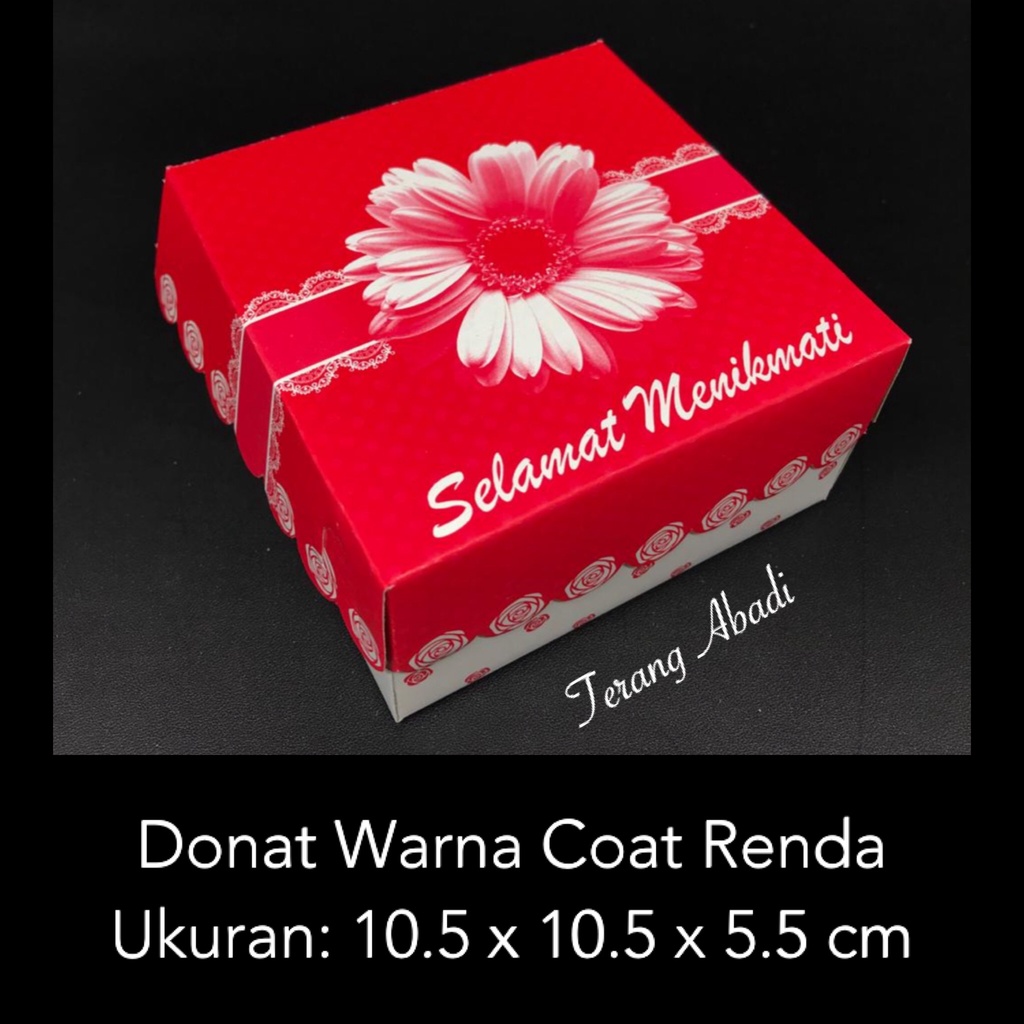 

Dus Donat Warna Coat Kilap 10x10x5.5 cm/ Dos Hajatan/ Kotak Snack Roti Kue/ Dus acara/ Box Snack/ Kardus Donat Syukuran