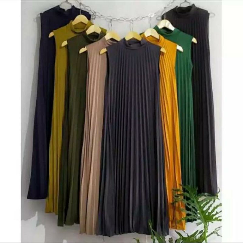 GAMIS PLISKET TANPA LENGAN