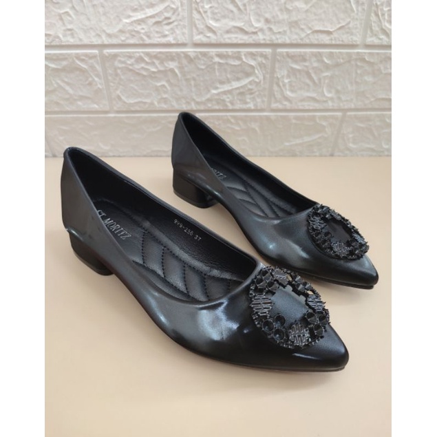 ST. MORITZ 999-256 BLACK SEPATU KERJA / PANTOFEL