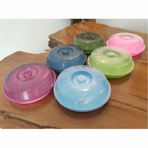 Penutup Piring Mangkok Tudung Saji Plastik / Penutup Wadah Makanan / Penutup Piring Lauk / Tutup Saj