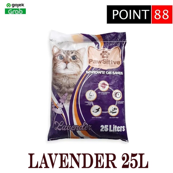 PASIR KUCING PAWSITIVE LAVENDER 25L (GRAB/GOSEND)