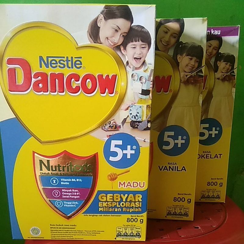 

Susu bubuk Nestle dencow denkow Dankow Dancow 5 Plus rasa Madu Vanilla coklat cokelat 800gr