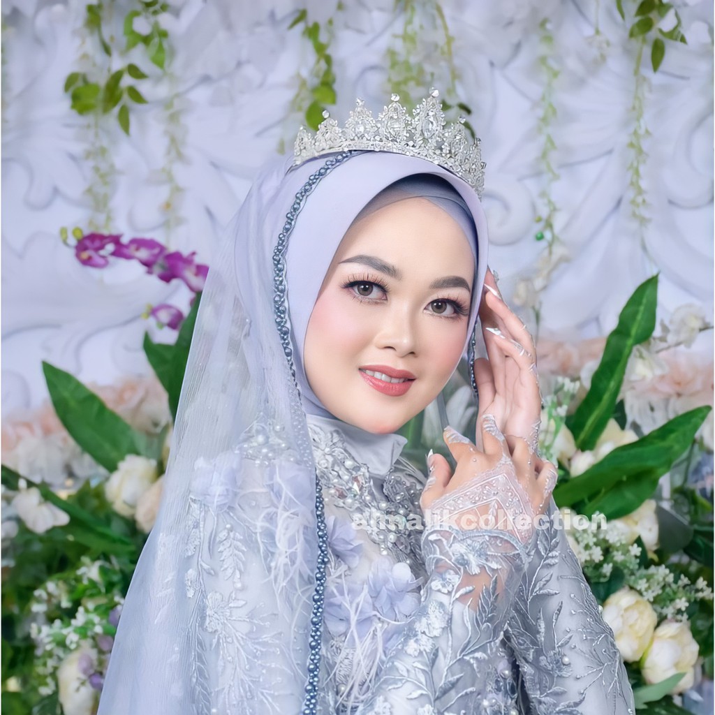 slayer pengantin / hijab pengantin / veil pengantin / selendang pengantin-1