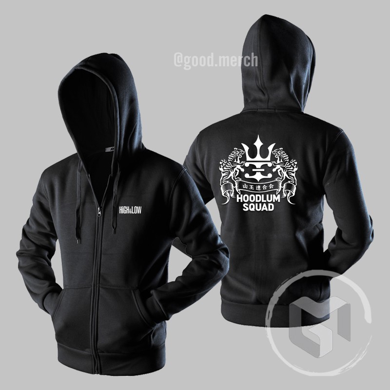 JAKET HOODIE ZIPPER HOODLUM SQUAD HIGH AND LOW