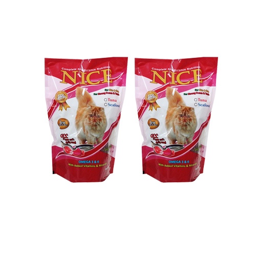 Nice cat food Makanan Kucing kering 1 kg seafood dan tuna