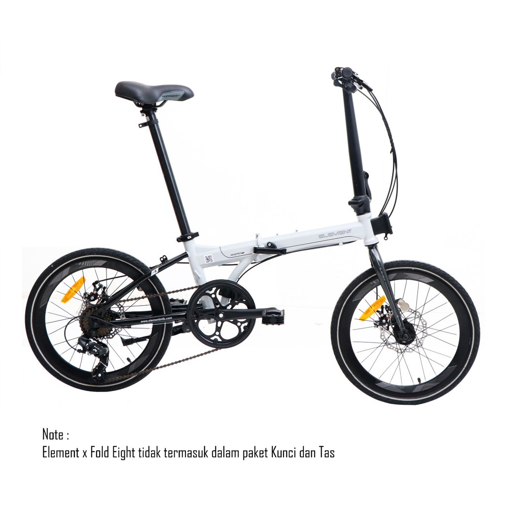 SEPEDA LIPAT FOLDING 20 ELEMENT FOLDX 8 PUTIH