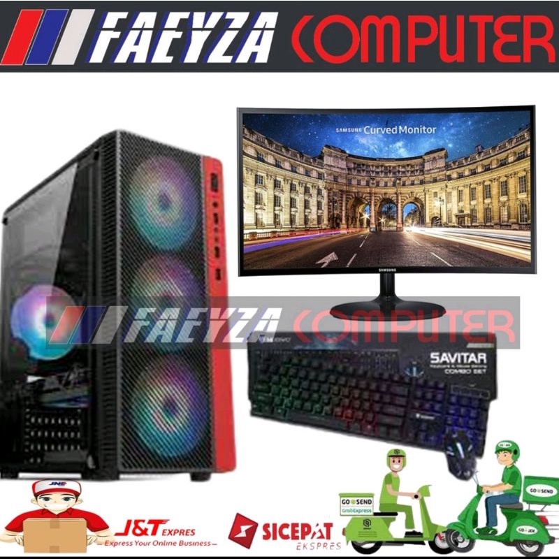 PC Gaming Editing core i7 Ram 16 gb Ssd 240 gb VGA 2GB DDR3 monitor 24 in fullset