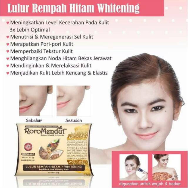 Lulur Rempah Hitam Whitening (Pencerah alami)