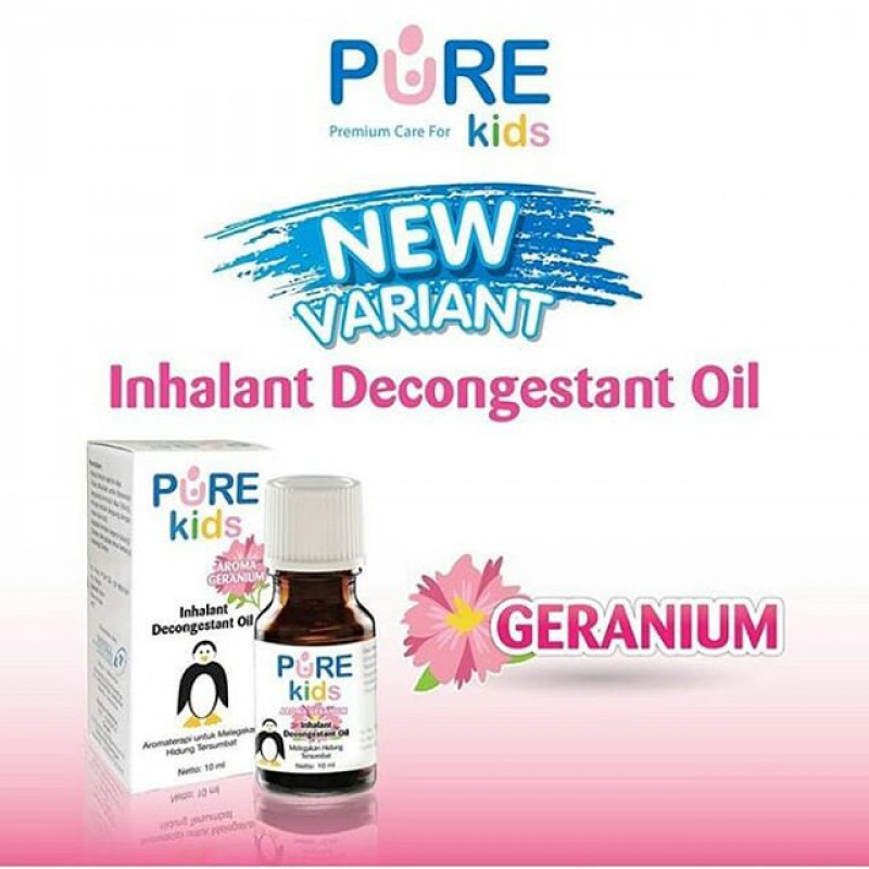 Pure Kids PureKids Inhalant Decongestant Oil - Tungku Original / Lemon / Geranium 10ml 10 ml