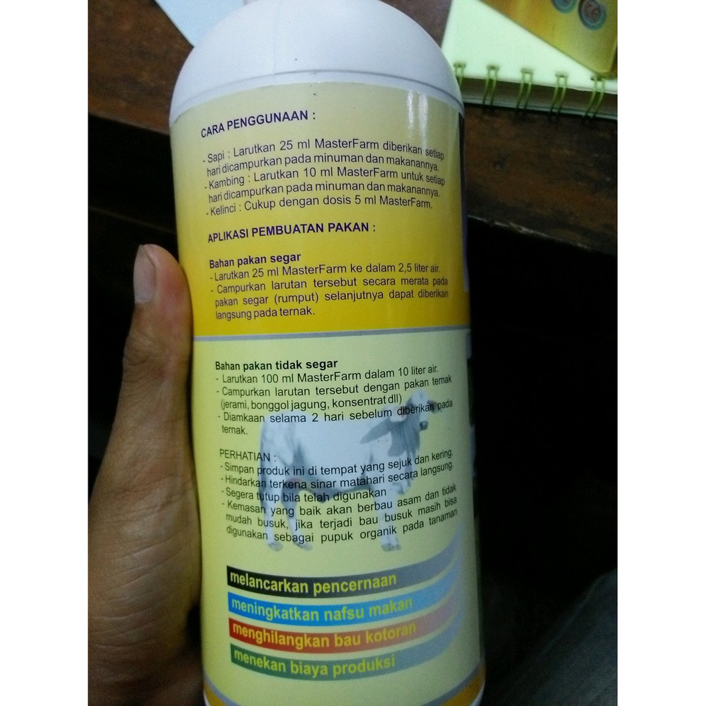 

masterfarm probiotik sapi kambing dll 1 liter WqZH946