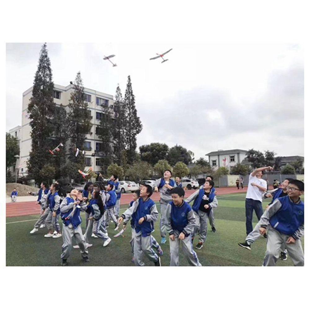 R-flower 1pc Mainan Edukasi Anak Model Pesawat Terbang Glider Power