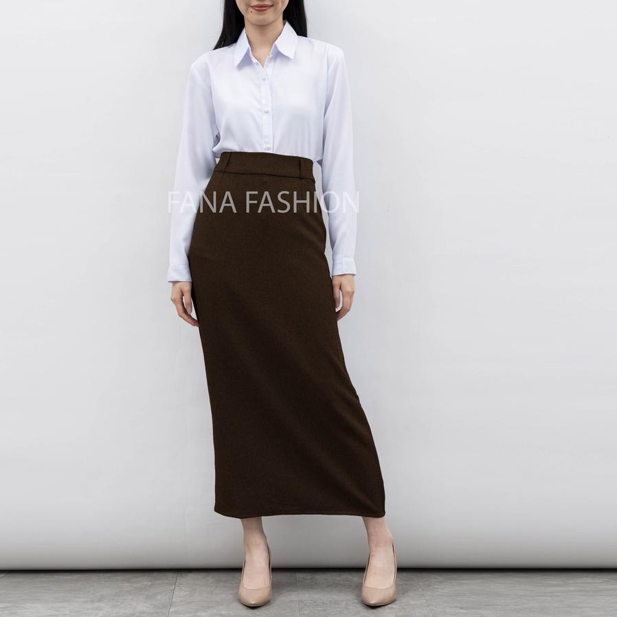 Rok Span Panjang | Rok Kerja Wanita | Rok Kantor | Rok Formal Wanita | Rok Span Kain | Rok Span Polo