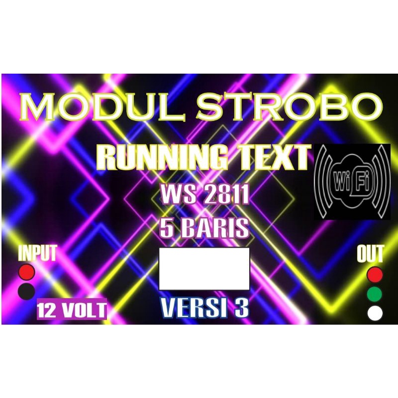 Modul strobo running text 5 baris ws2811
