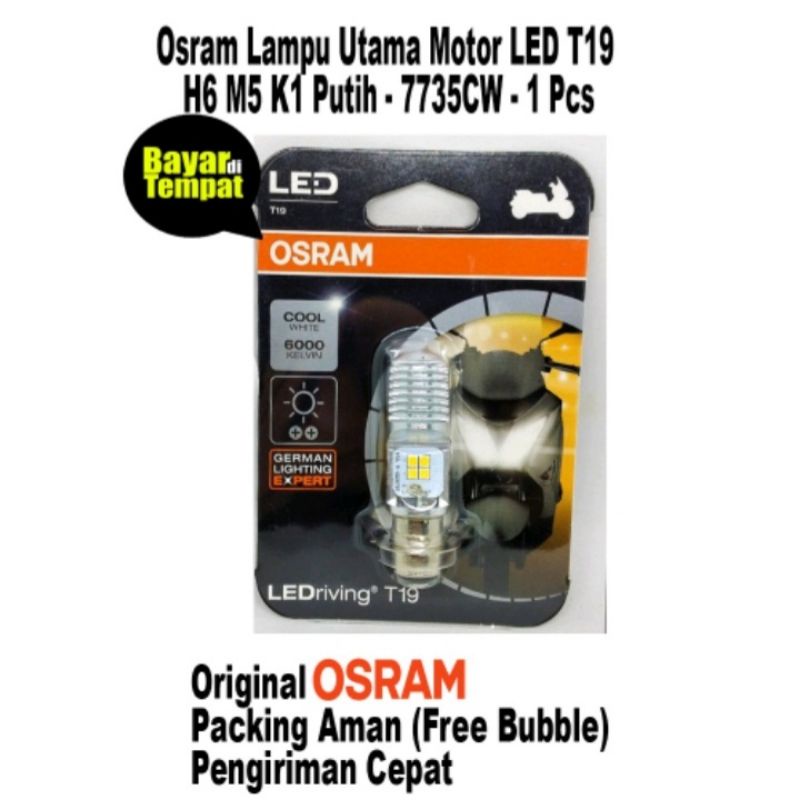 Lampu Led Osram T19 H6 kaki 1 Putih,Kuning bohlam depan Led universal bebek matic 2sisi ori OSRAM