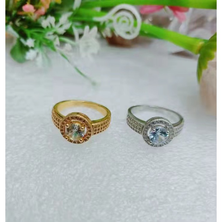 Cincin/liontin xuping mata full imitasi lapis emas perhiasan