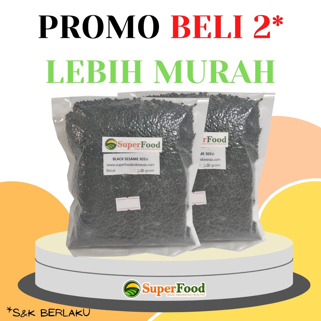 

Black Sesame Seed / Wijen Hitam 250 Gram Superfood Indonesia