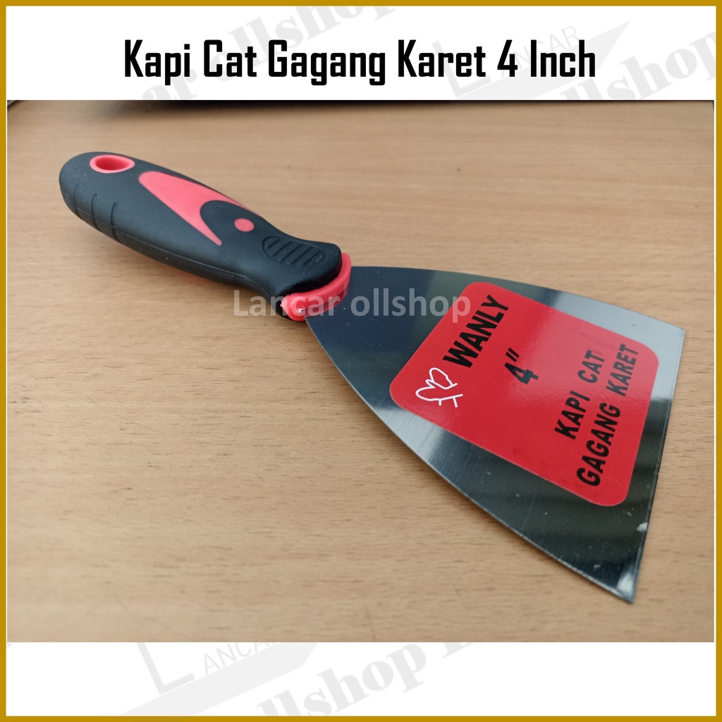 Kapi cat gagang karet 4 inch / Kape Cat / Kape Plat / Kerukan Cat