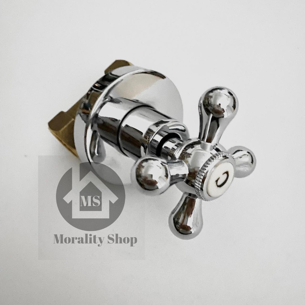 Stop Kran Shower Tanam Baling Karet Kuningan 6012 - Keran air tembok Valve Brass Baling L52