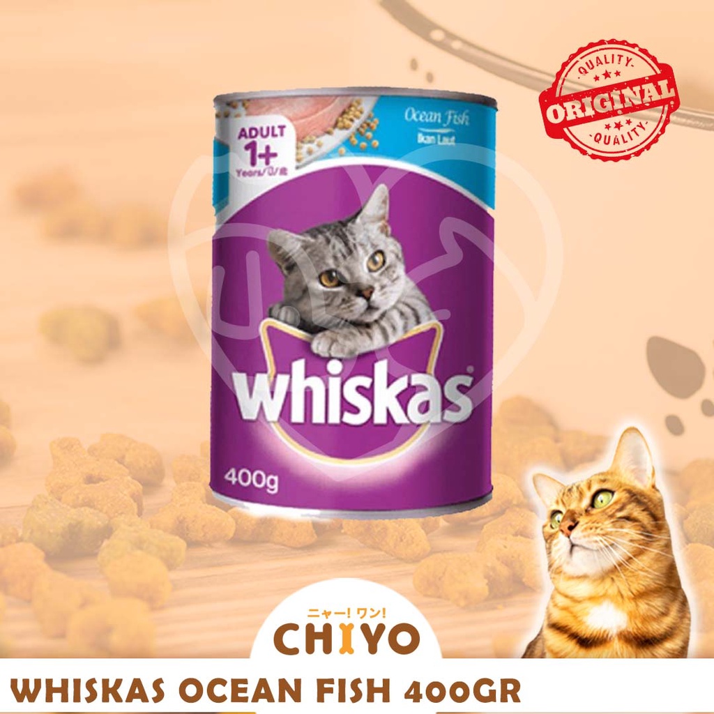 WHISKAS ADULT TUNA / OCEAN FISH 400GR [ MAKANAN KUCING BASAH ]