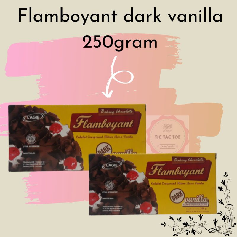 coklat flamboyant dark vanilla 250gram