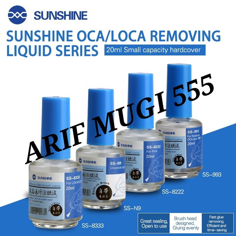 Cairan Pembersih Lem/Penghancur Lem Sunshine SS-8333 20ml Original