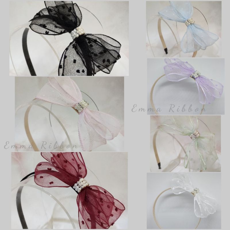 Bando Pita Mutiara/ Bondu Anak/ Bondu Pita/ Bondu Mutiara/ Bando Mutiara/ Bandana Bayi/ Jepit Rambut