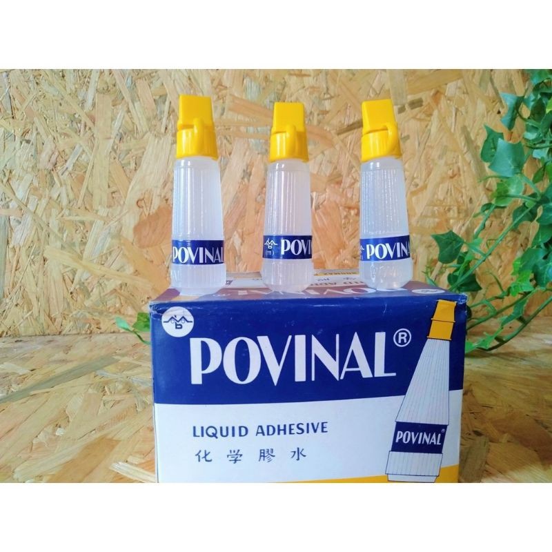 grosiramanah [TERMURAH] Lem Cair Povinal dan gluvinal 22Ml dan 75 ml kualitas terbaik lem cair