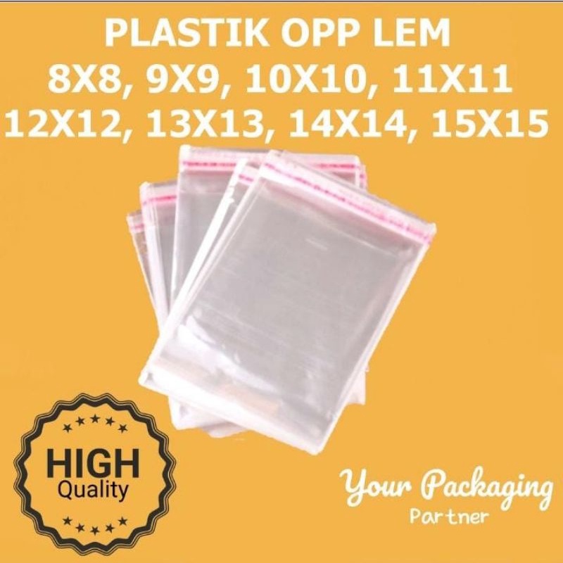 Plastik OPP Roti (Seal/Lem) 8x8 9x9 10x10 11x11 12x12 13x13