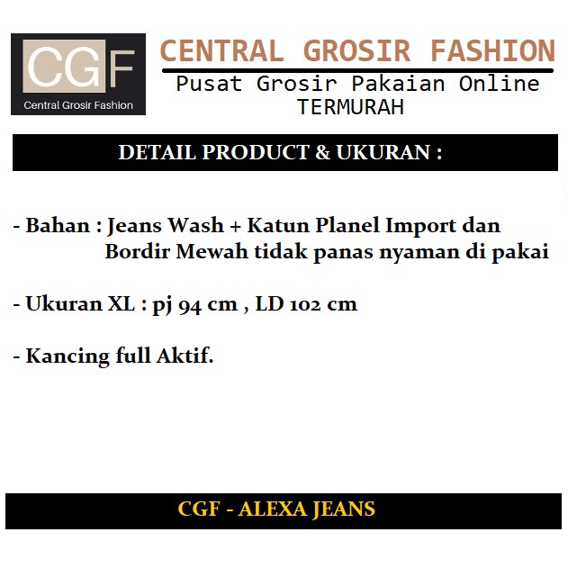 CGF 116 ALEXA JEANS Baju Fashion Busana Wanita Model Terbaru,Terkini,Termurah dan Terlaris