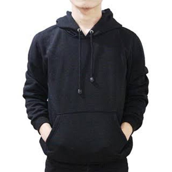 Hoodie pria /Sweater Pria / Hoodie Polos Pria - Hitam