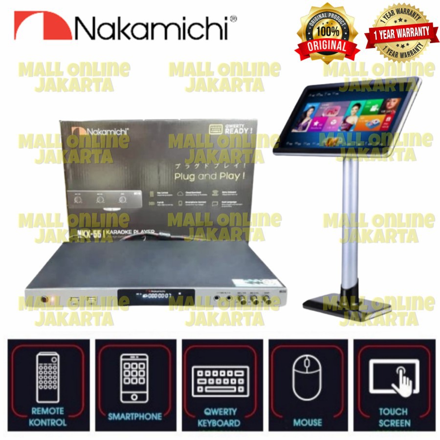 Paket dvd karaoke Nakamichi Nkx55 layar sentuh 19 inch nkx 55 original