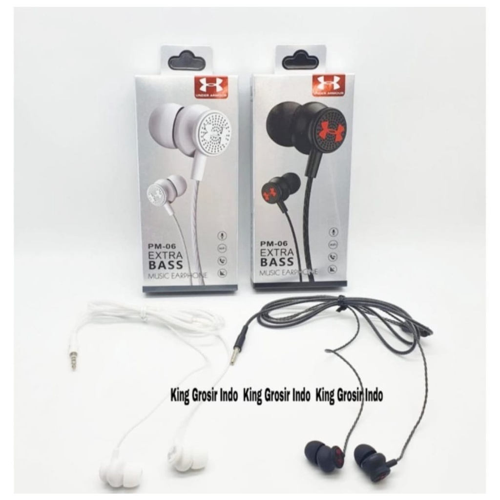 Headset Handsfree PM-06 Earphone PM 06 EXRTA BASS PM06