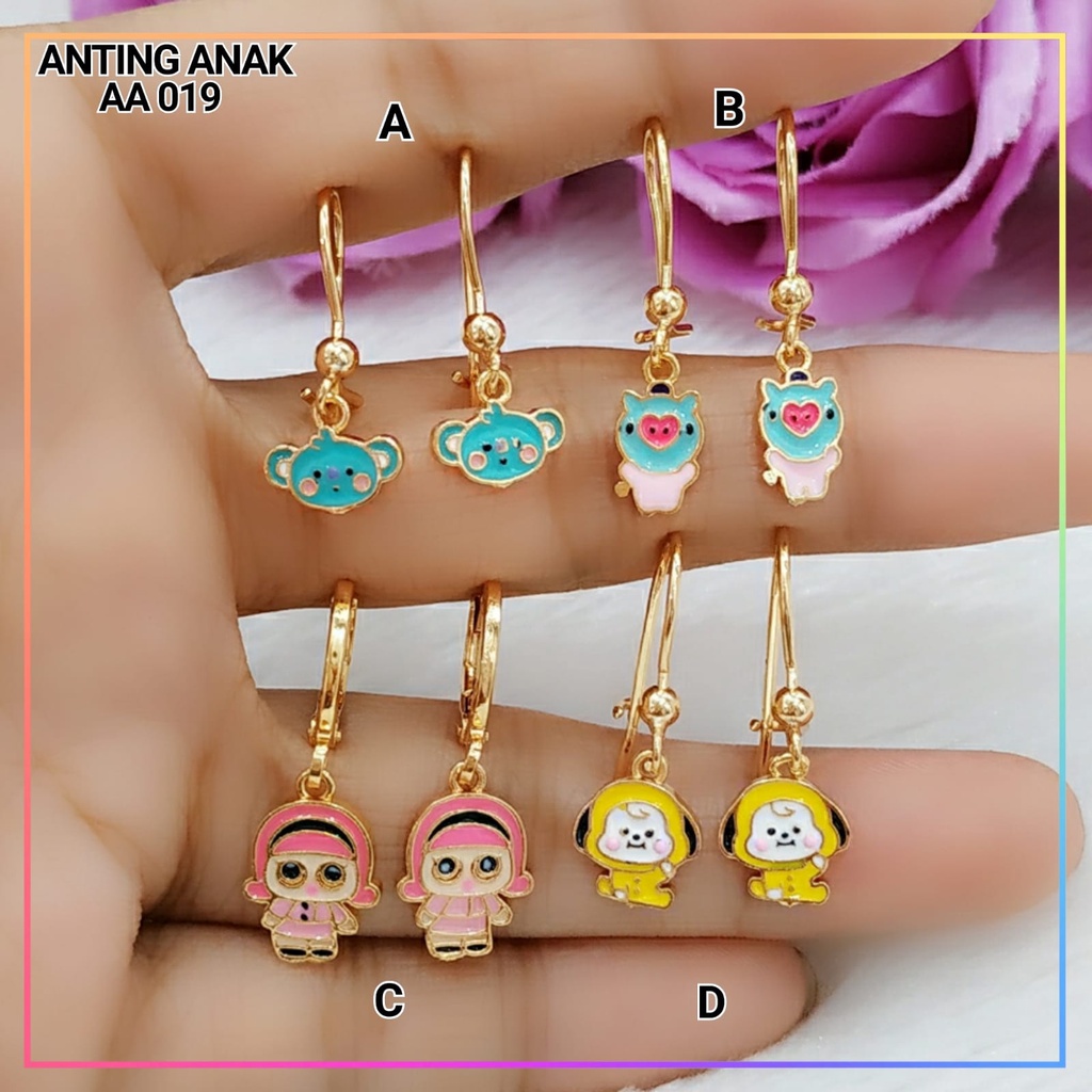 Anting xuping anting anak karakter bts lapis emas gold AA 019