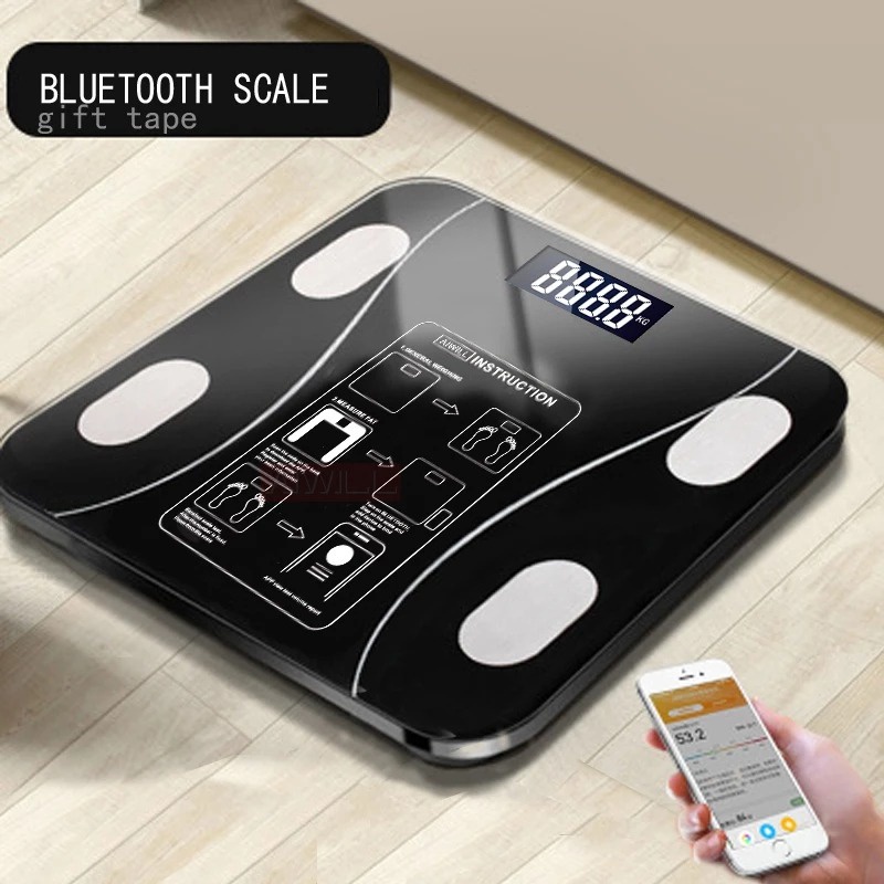 timbangan berat badan digital lcd skala presisi body fat scale floor