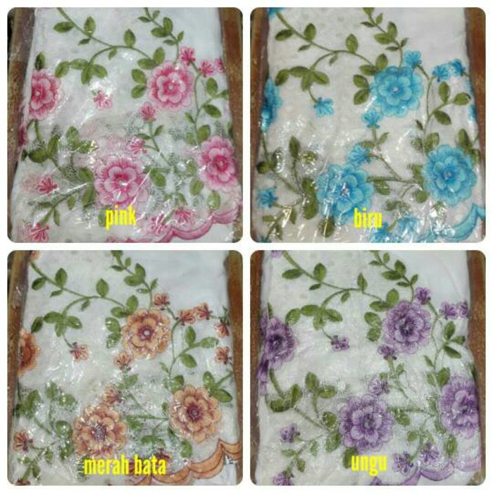 PROMO       mukena katun bordir punggung bunga tempel