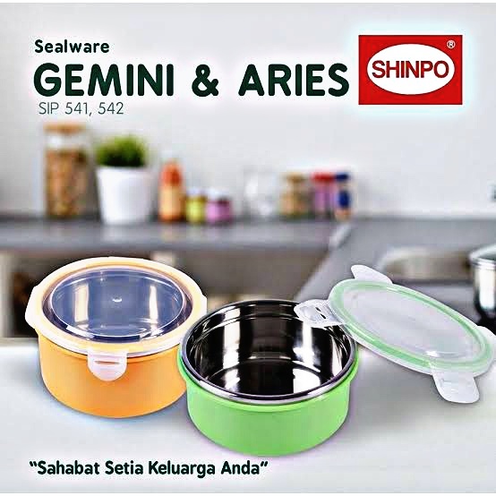 PROMO (BISA COD) SHINPO GEMINI SIP-542 KOTAK MAKAN / Mangkok / Wadah Makanan 14 CM Stainless Steel 304 Food Storage Lunch Box Rantang Makanan