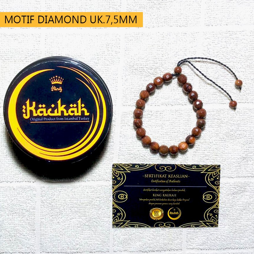 GELANG KOKKA KAOKAH KAUKAH BERSERTIFIKAT Uk 8mm untuk Kesehatan Asli Turki Garansi Uang Kembali