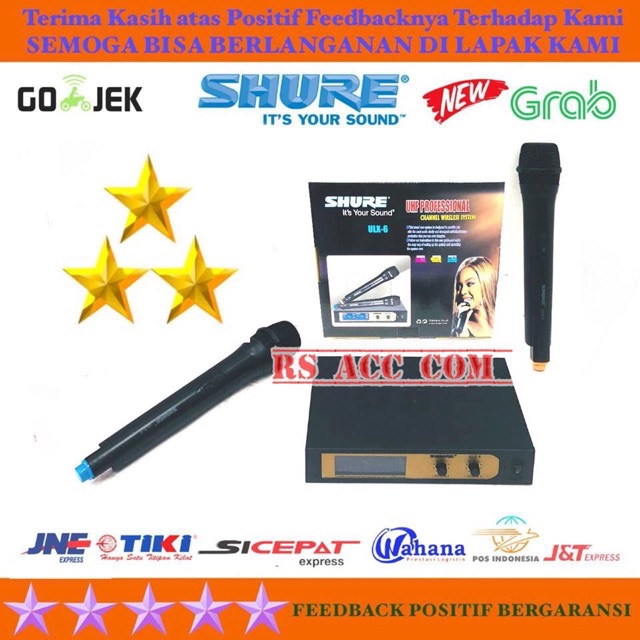 MIC WIRELESS SHURE ULX6 VOKAL KARAOKE