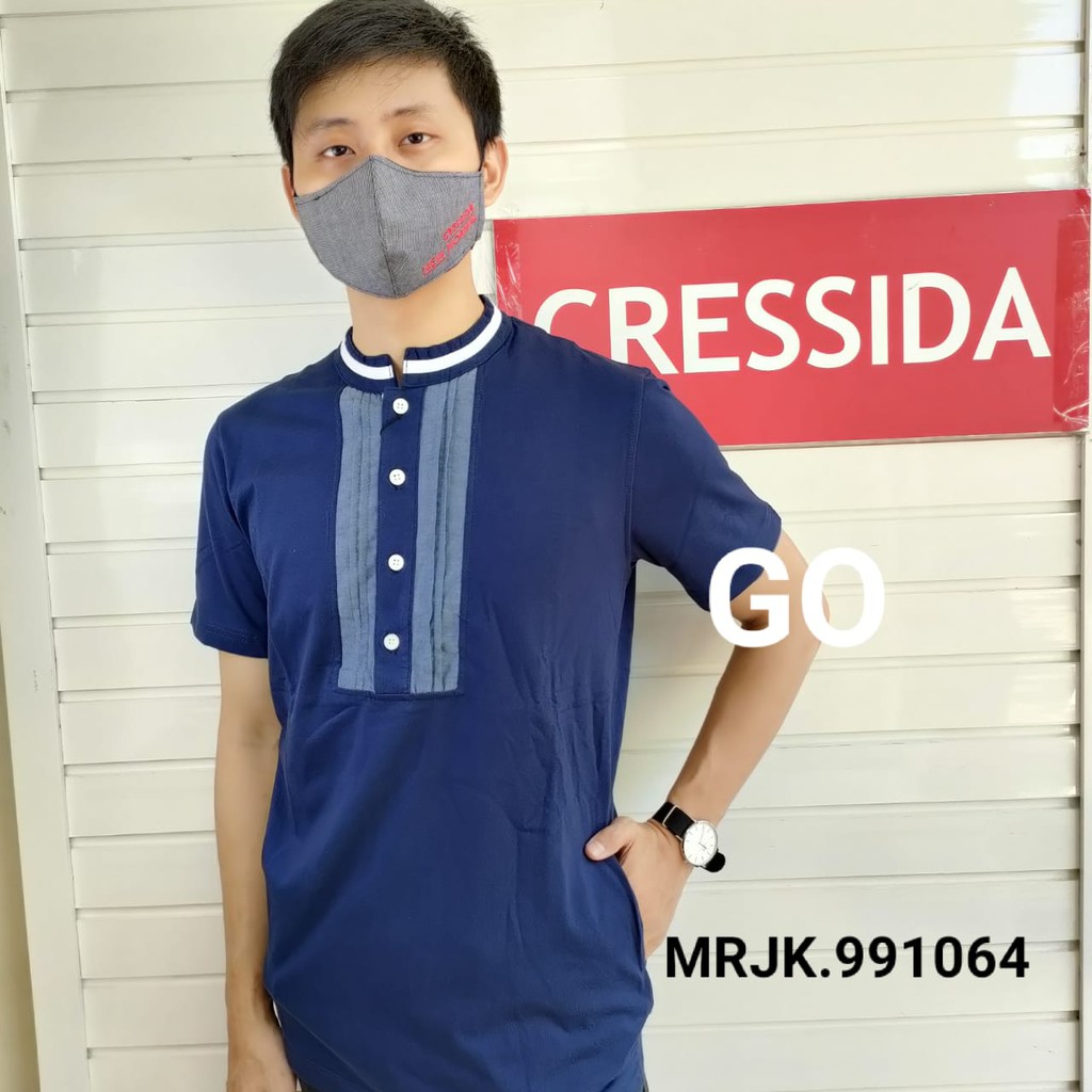 BB CRESSIDA KAOS KOKO LENGAN PENDEK pria mrjk 100% Original bahan katun