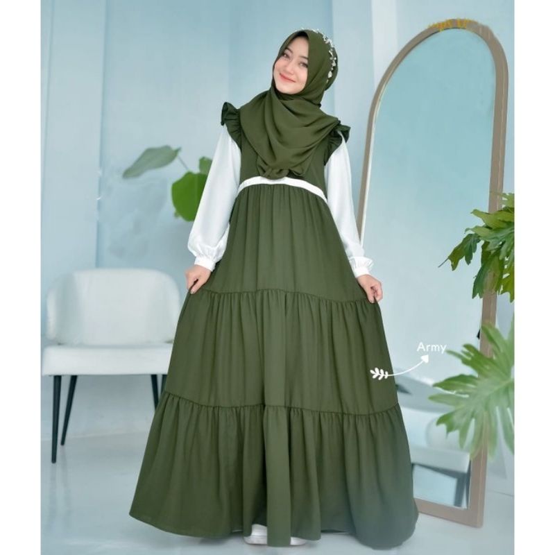 HANIFA DRESS maxy terbaru ,gamis remaja dewasa ,ootd kekinian ,fashion muslim