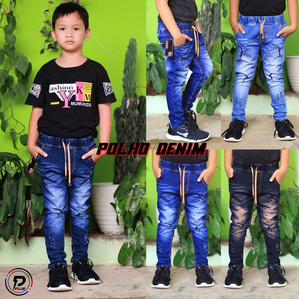 Celana Jeans Anak Panjang bahan streetch Usia 1-12 tahun