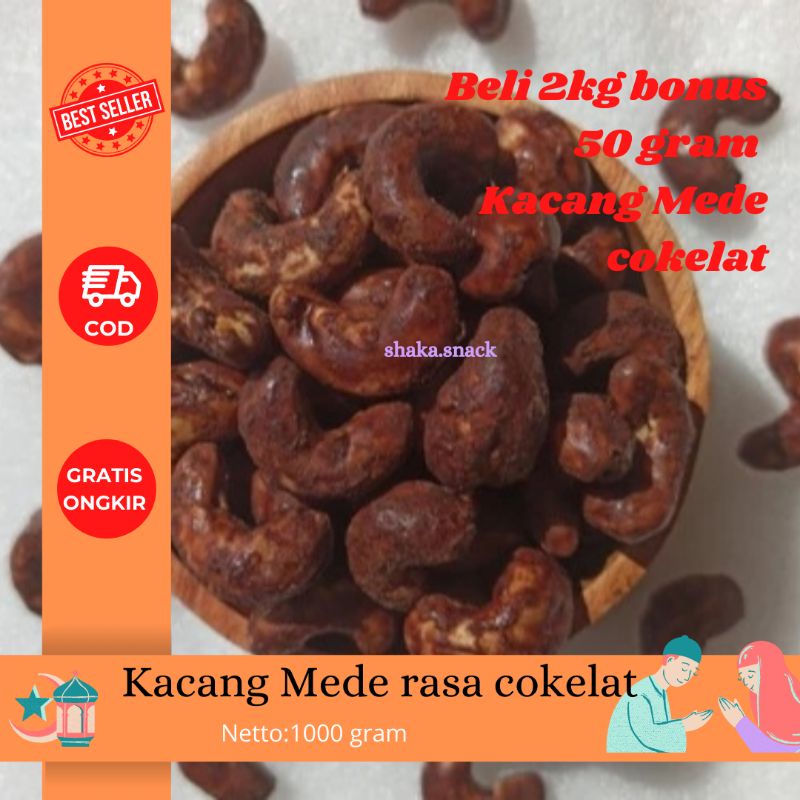 

Kacang Mede Mente Mete Matang Rasa Cokelat asli Wonogiri kacang Mede cokelat