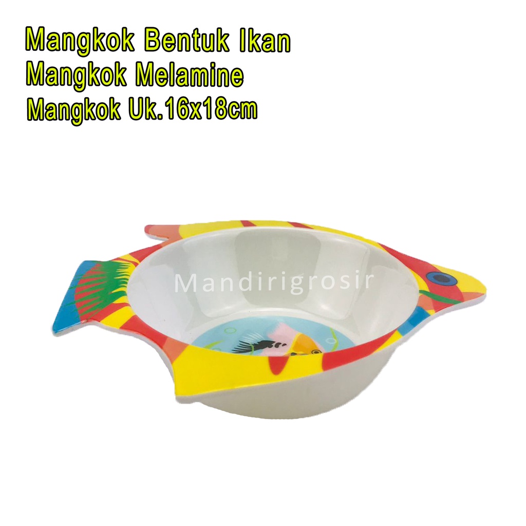 Mangkok Serbaguna *Mangkok * Mangkok Bentuk Ikan * Melamine 16x18cm