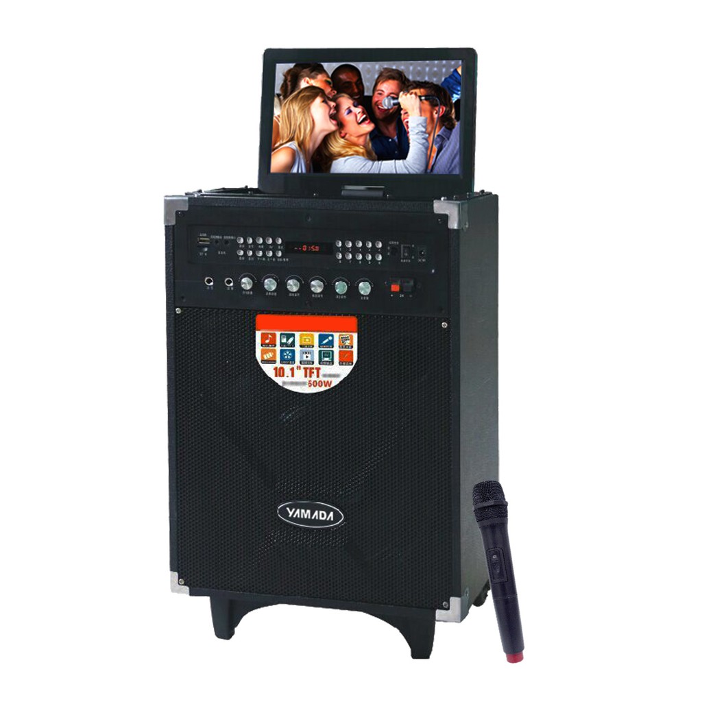 YAMADA DM T5 600W Audio Video Speaker 10.1 HD TFT Screen Karaoke Gratis Wireless Mic Karaoke Not JBL