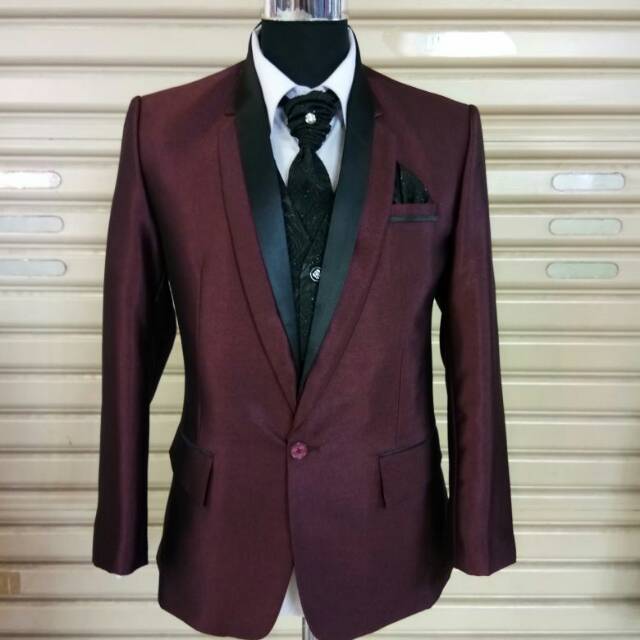PROMOjas pengantin marun/ jas pria formal Premium/ jas wedding maroon
