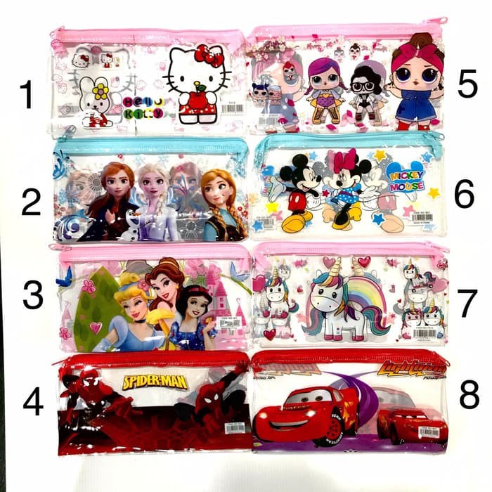 Tempat Pensil Seliting Karakter Anak Kotak Pensil Souvenir TA-202/1