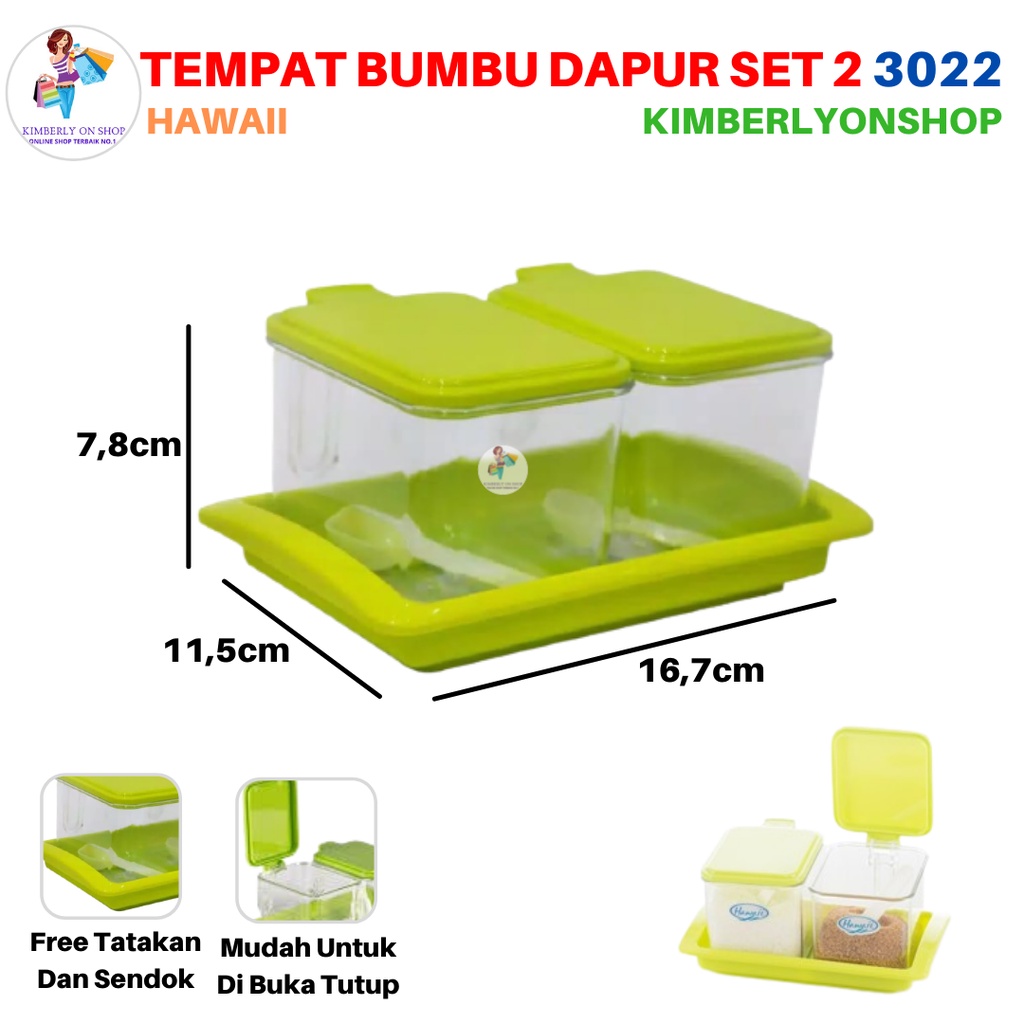 Tempat Bumbu Ayaka Set 2 3022 S2 SW Hawaii