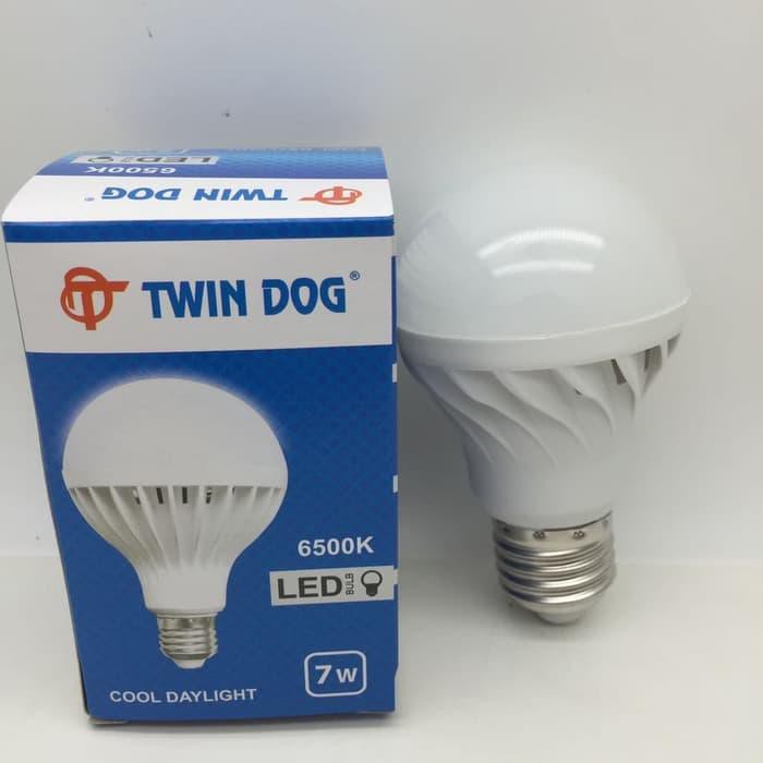 TWIN DOG - Bola Lampu LED BULB 7Watt / Cool Daylight