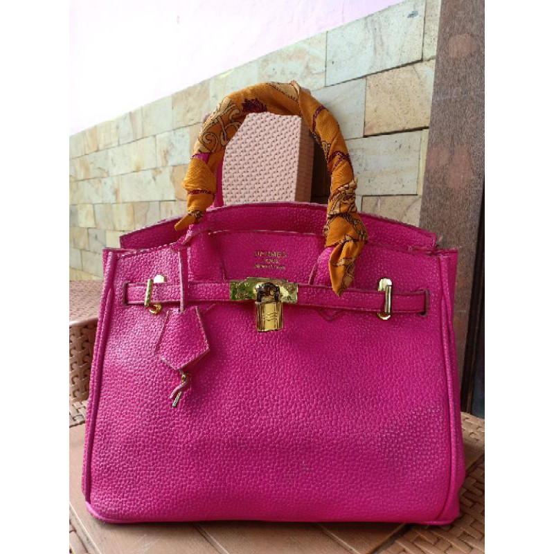 tas hermes birkin togo pink preloved