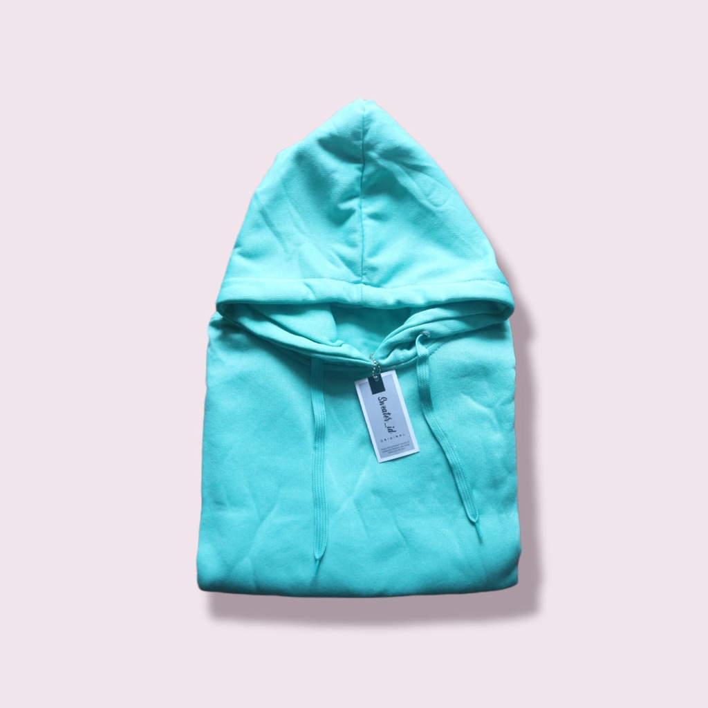 SWEATER_ID Hoodie Jumper Hijau Tosca Polos Unisex